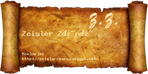 Zeisler Zénó névjegykártya